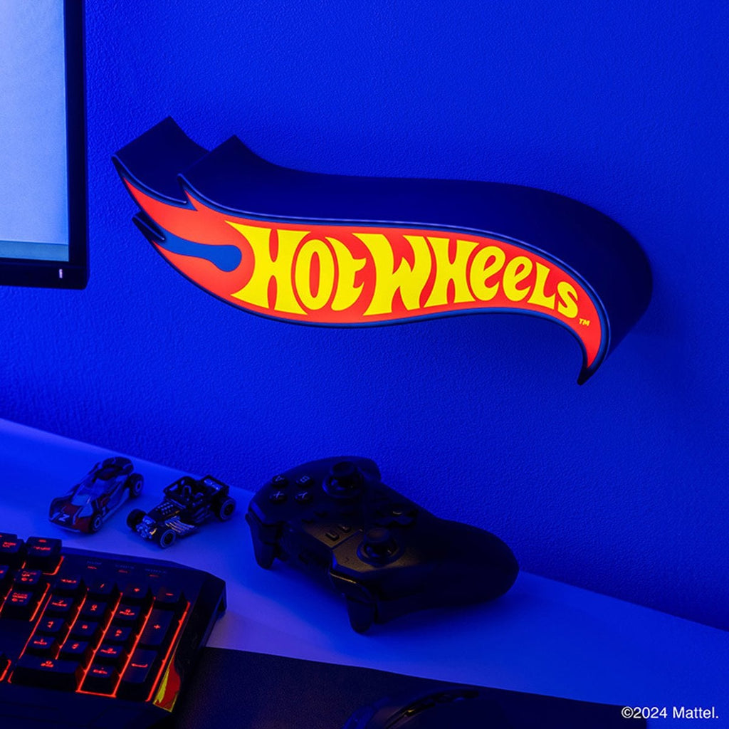 Hot Wheels Shaped Yellow Logo Light