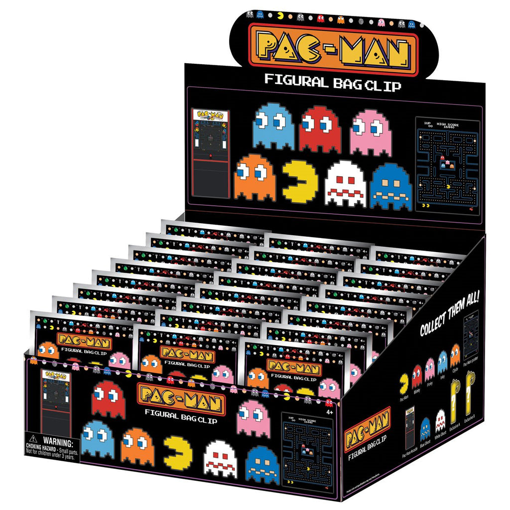 Pac-Man 3D Foam Bag Clip Random 6-Pack
