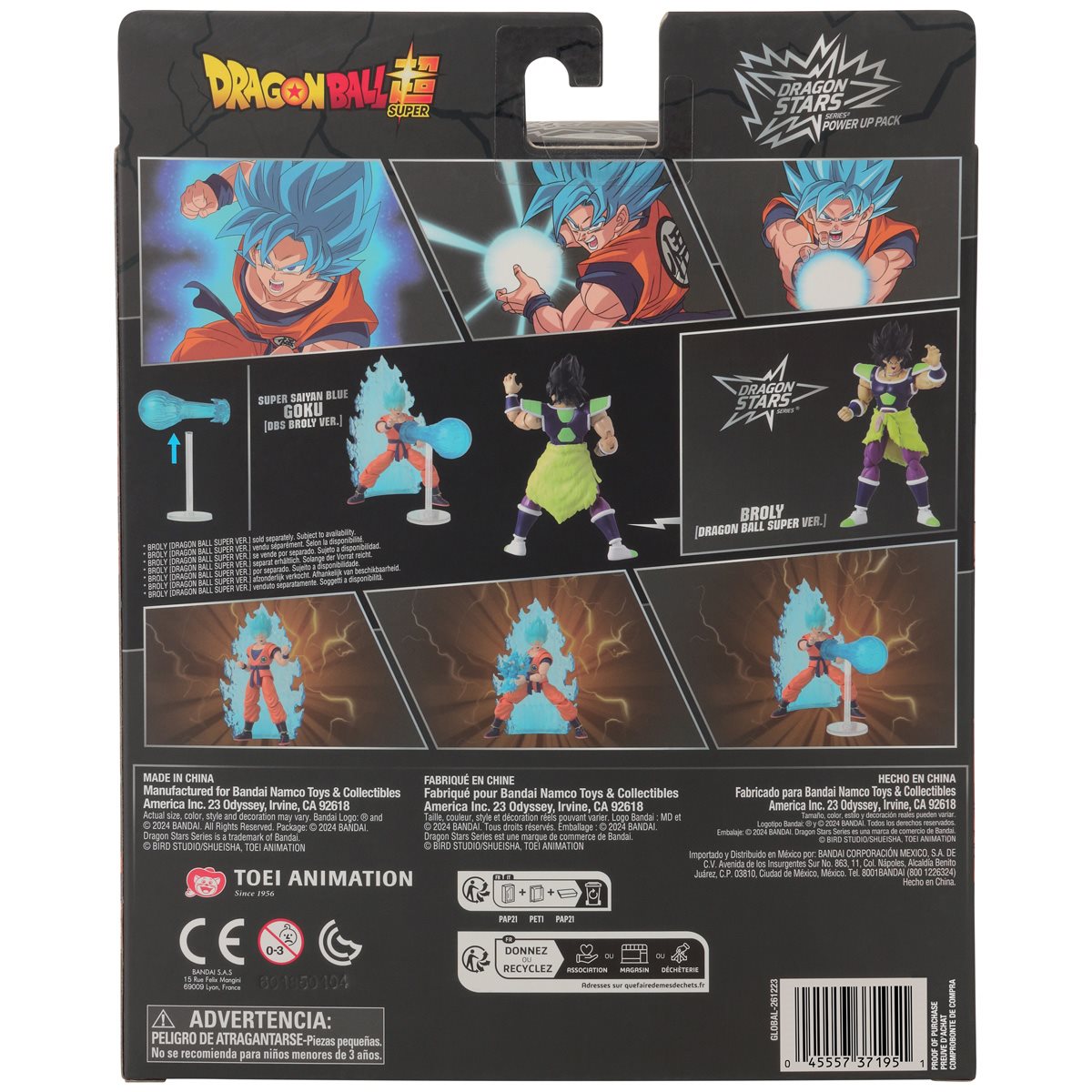 Dragon Ball Super Dragon Stars Power-Up Pack Super Saiyan Blue Goku DBS Broly Version Action Figure
