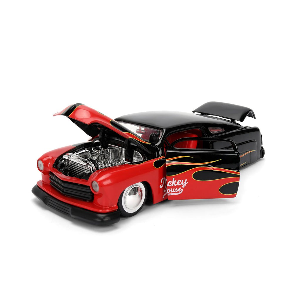 Hollywood Rides Disney 1951 Mercury 1:24 Scale Die-Cast Metal Vehicle with Mickey Mouse Figure