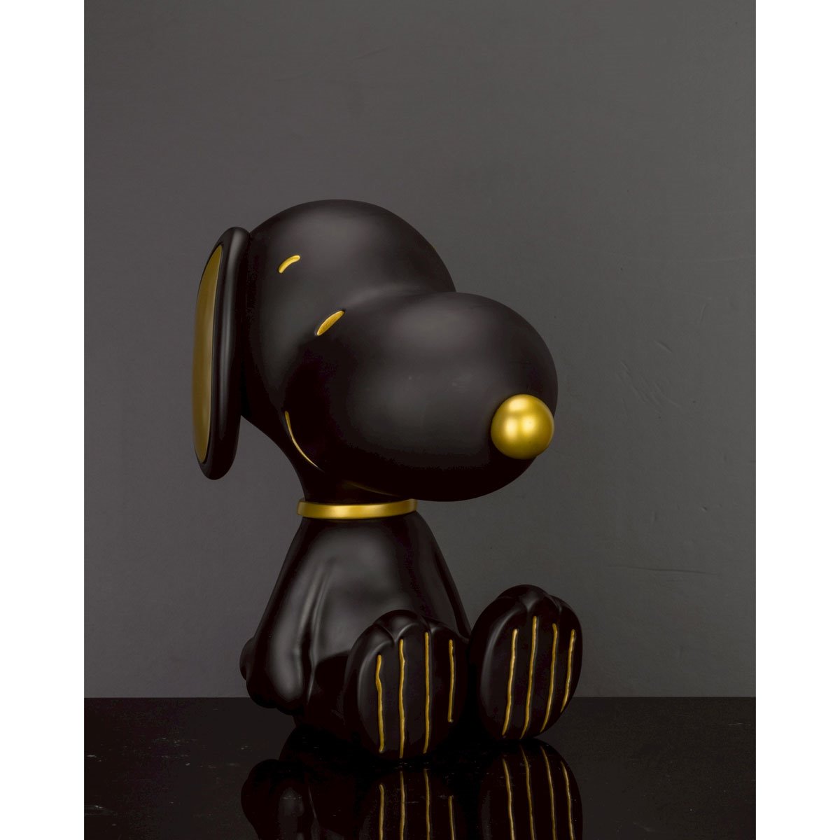Peanuts Snoopy Black and Gold Version VPB-018SP Peanuts Series Vinyl Functional Piggy Bank