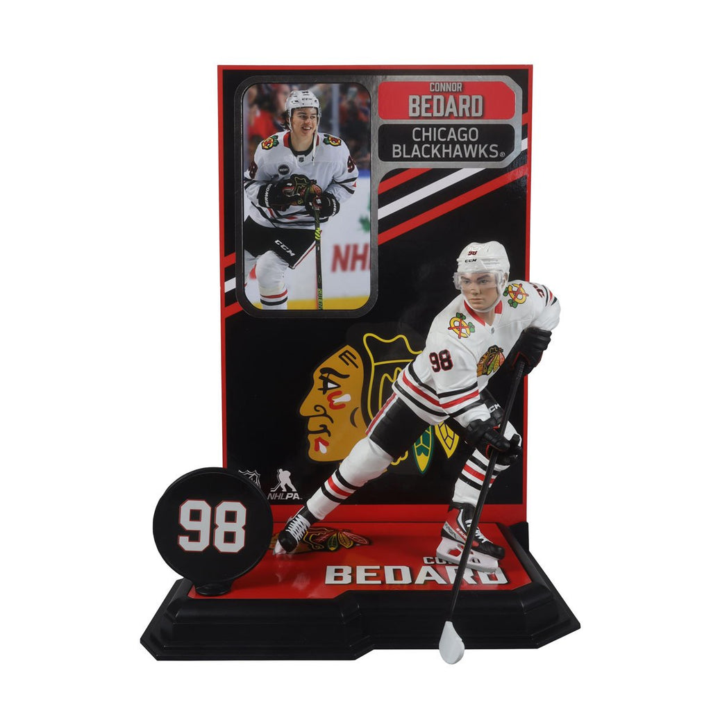 NHL SportsPicks Chicago Blackhawks Connor Bedard 2 7-Inch Scale Posed Figure Case of 6