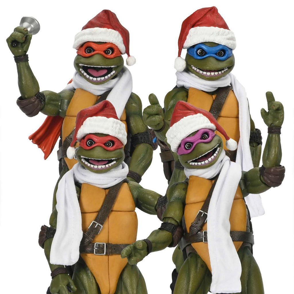 Teenage Mutant Ninja Turtles (1990 Movie) Dimension X-mas Vacation 7-Inch Scale Action Figure 4-Pack