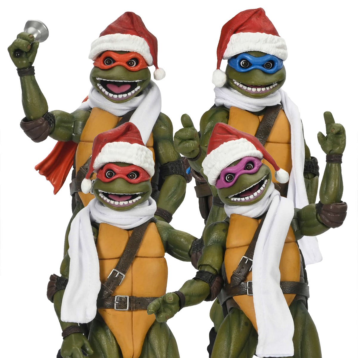 Teenage Mutant Ninja Turtles (1990 Movie) Dimension X-mas Vacation 7-Inch Scale Action Figure 4-Pack