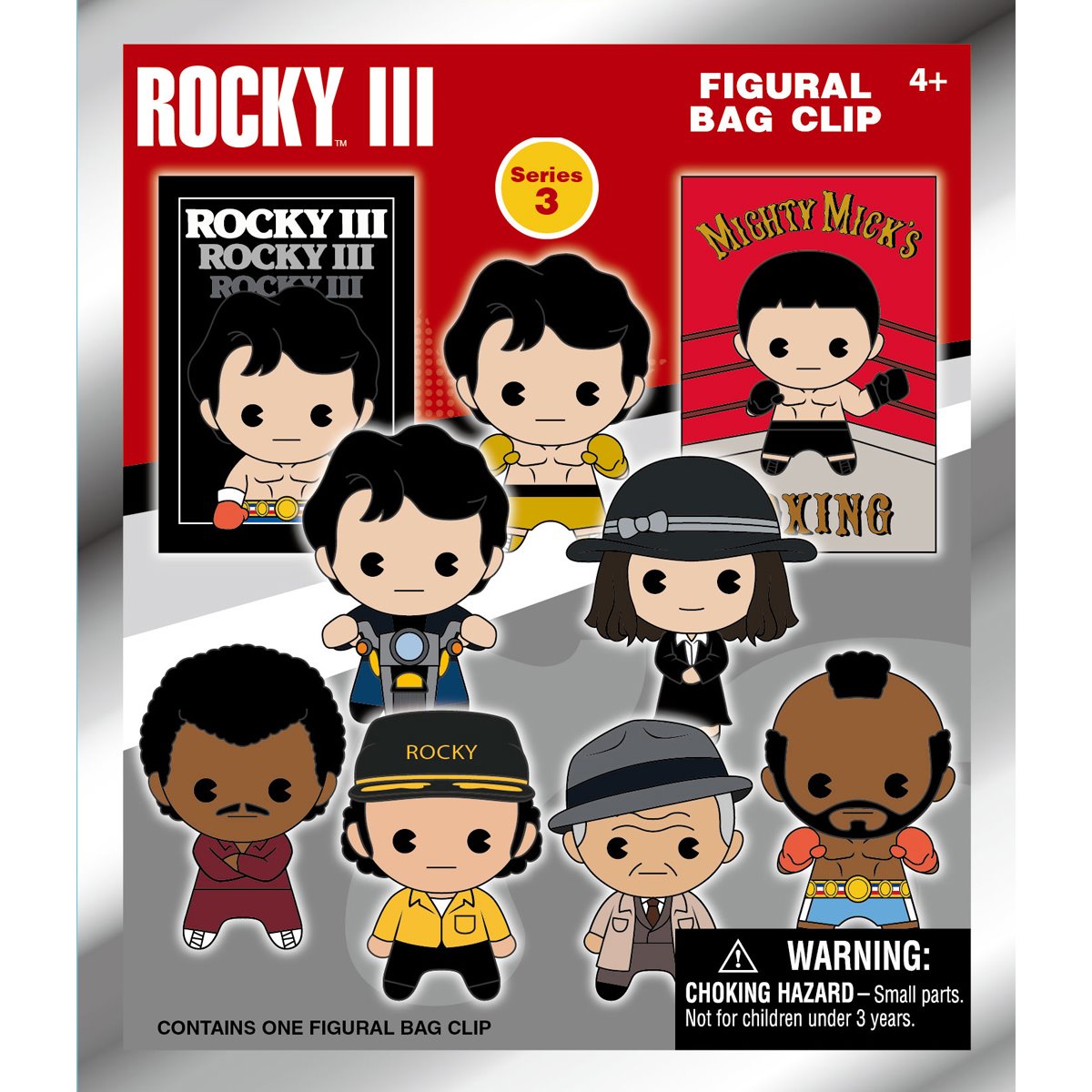 Rocky III Series 3 3D Foam Bag Clip Random 6-Pack