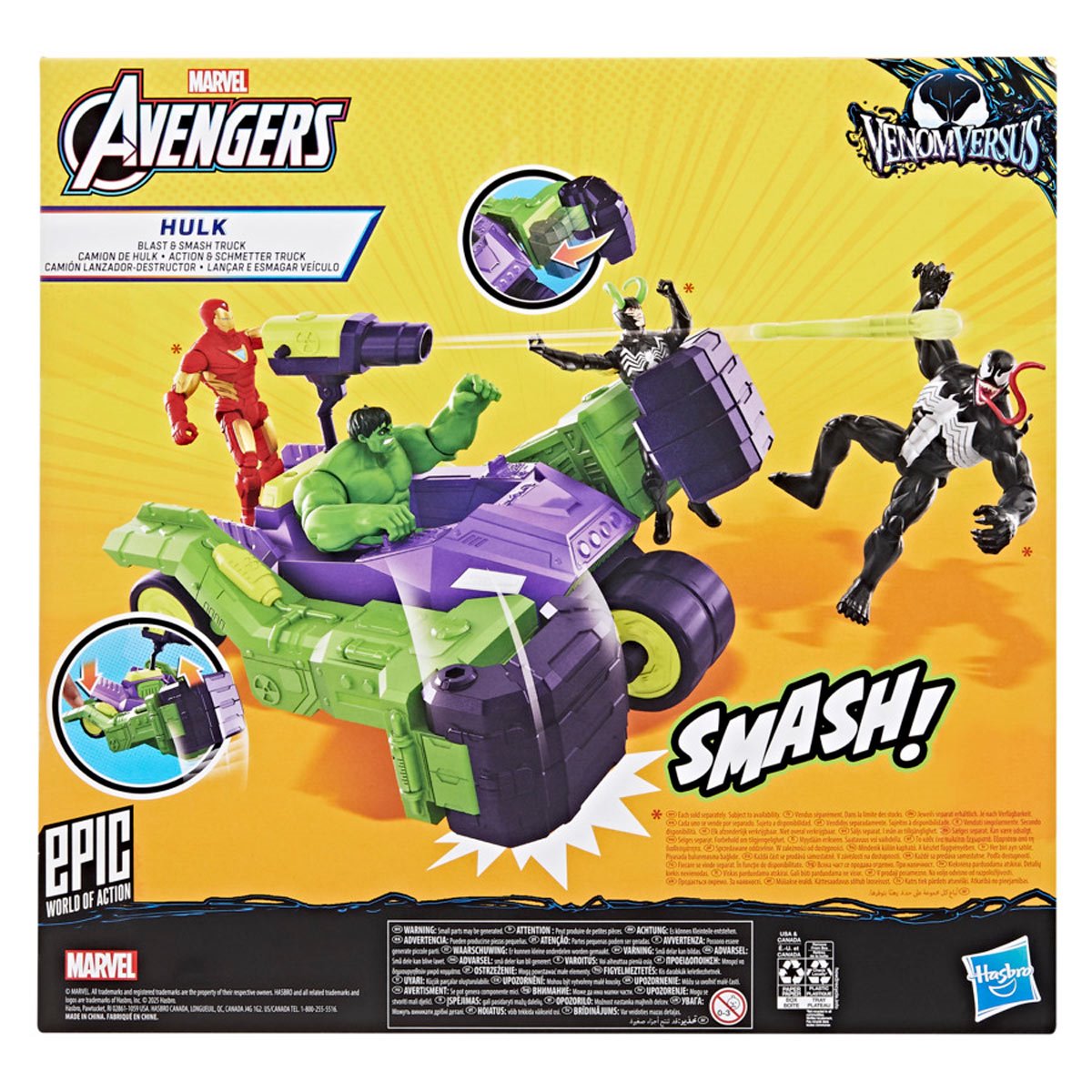 Marvel Avengers VenomVersus Epic World of Action Hulk Blast & Smash Truck Figure & Vehicle Set