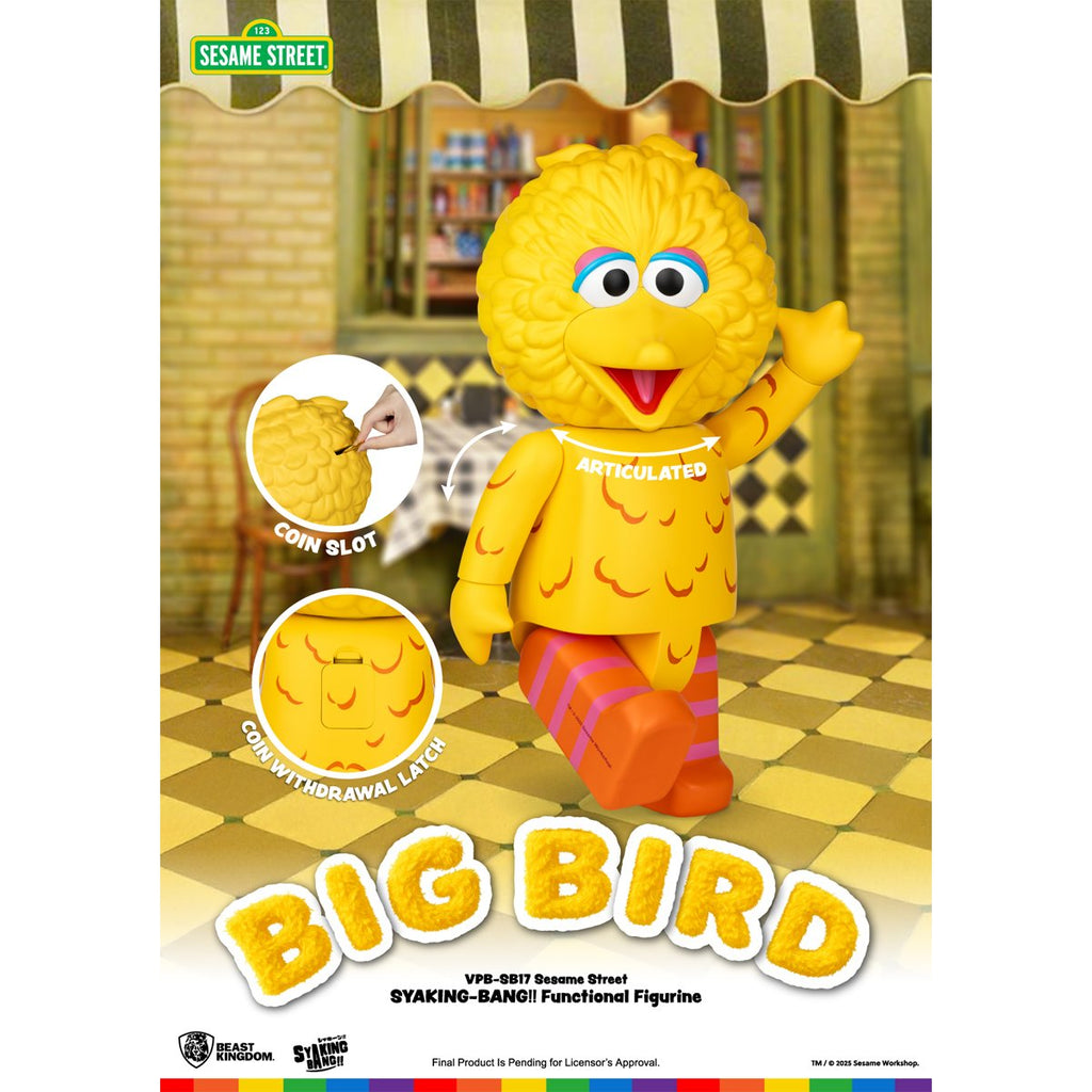 Sesame Street Big Bird VPB-SB17 Syaking-Bang!! Piggy Bank