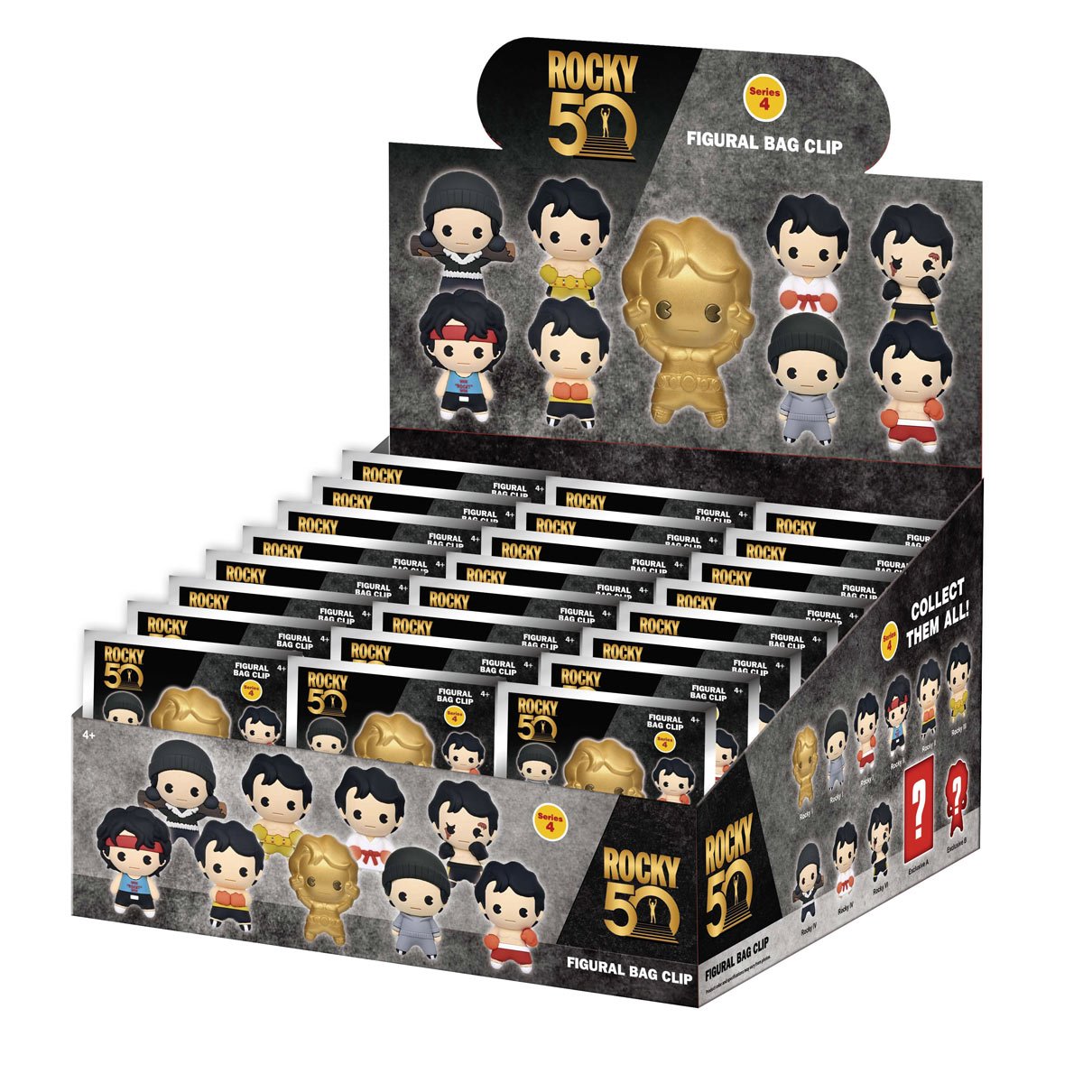 Rocky 50th Anniversary Series 4 3D Foam Bag Clip Random 6-Pack