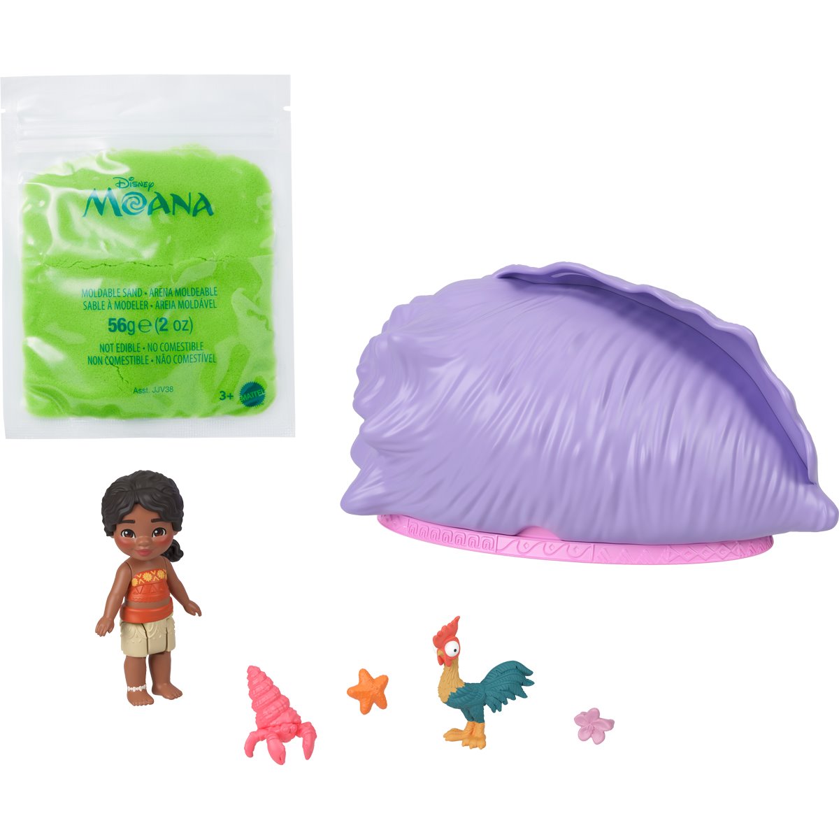 Moana Ocean Shell Reveal Small Doll Case of 4
