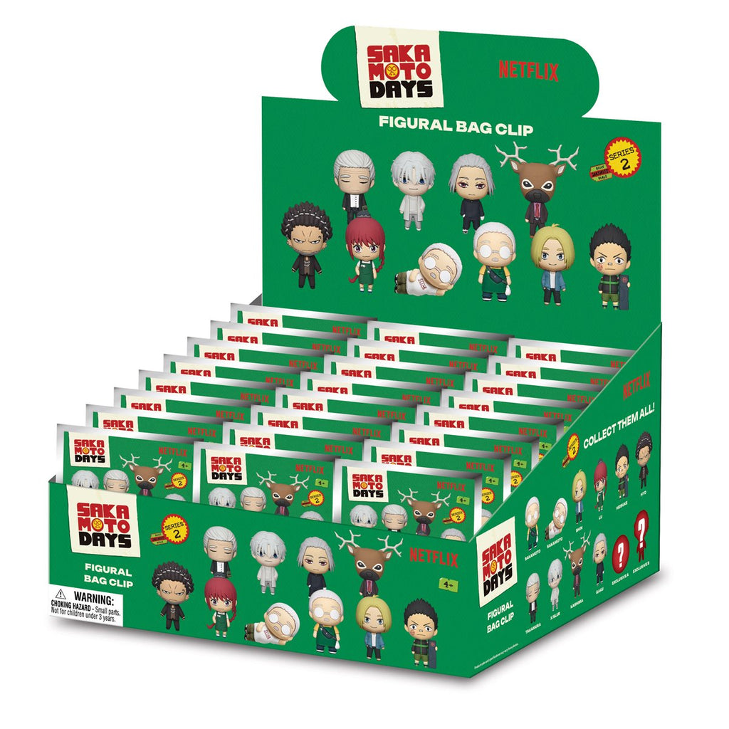 Sakamoto Days Series 2 3D Foam Bag Clip Display Case of 24