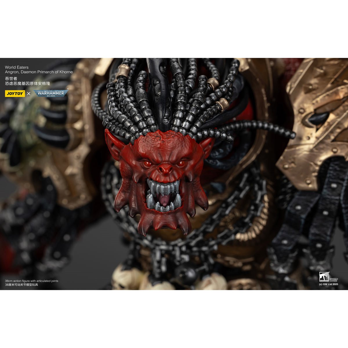 Joy Toy Warhammer 40,000 World Eaters Angron Daemon Primarch of Khorne 1:18 Scale Action Figure