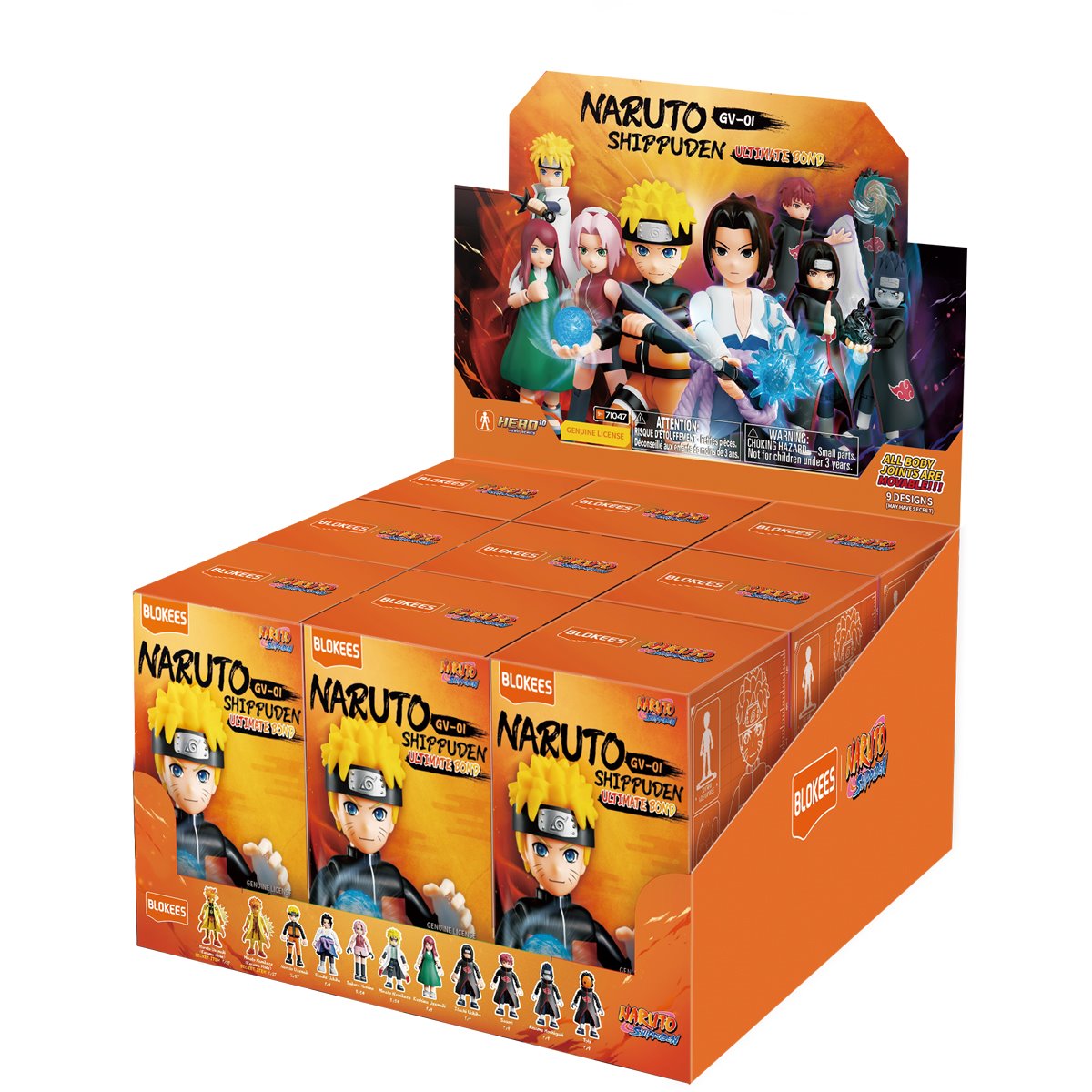 Naruto Galaxy Version 01 Ultimate Bond Blokees Mini Model Kit Case of 9
