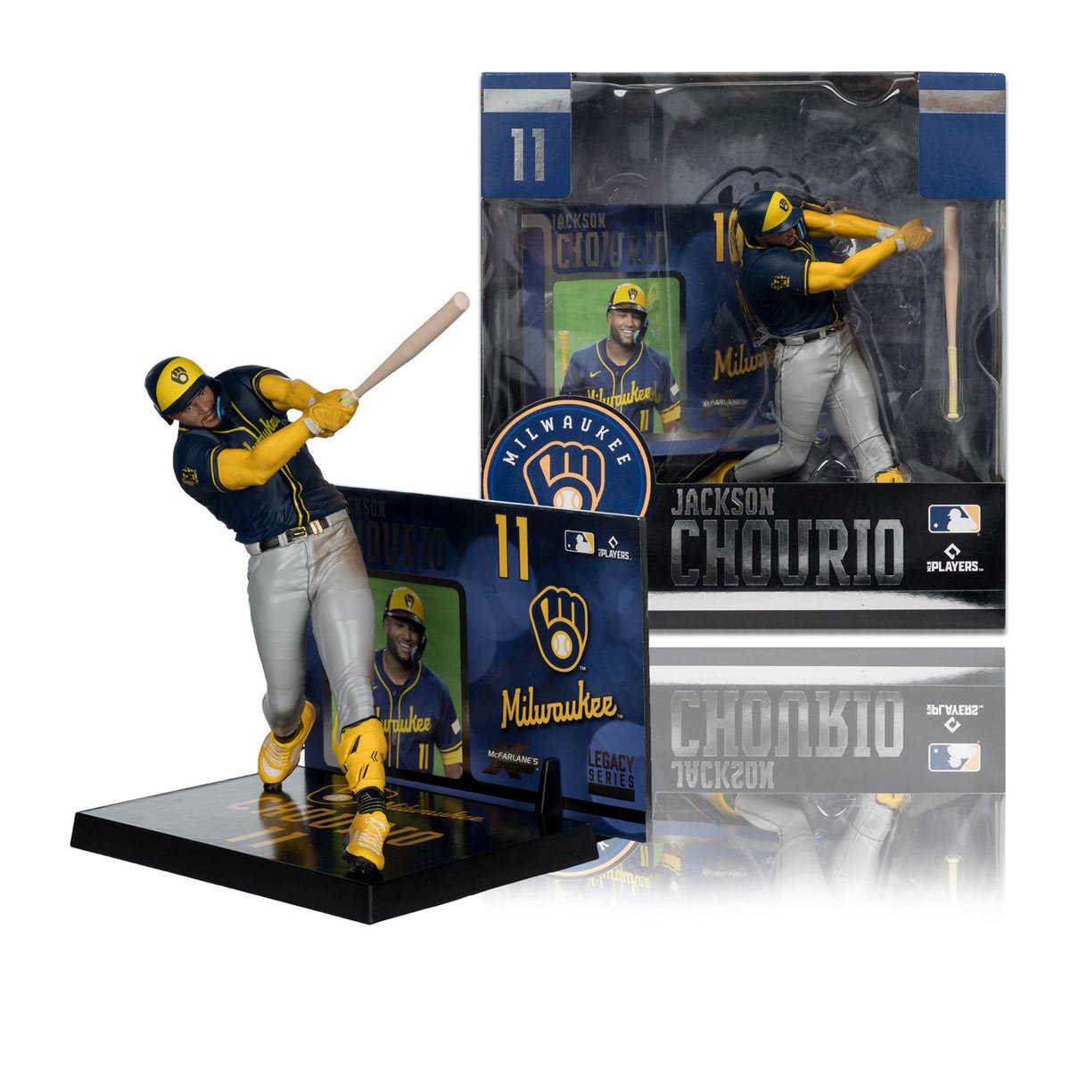 MLB SportsPicks Milwaukee Brewers Jackson Chourio 7-Inch Posed Figure