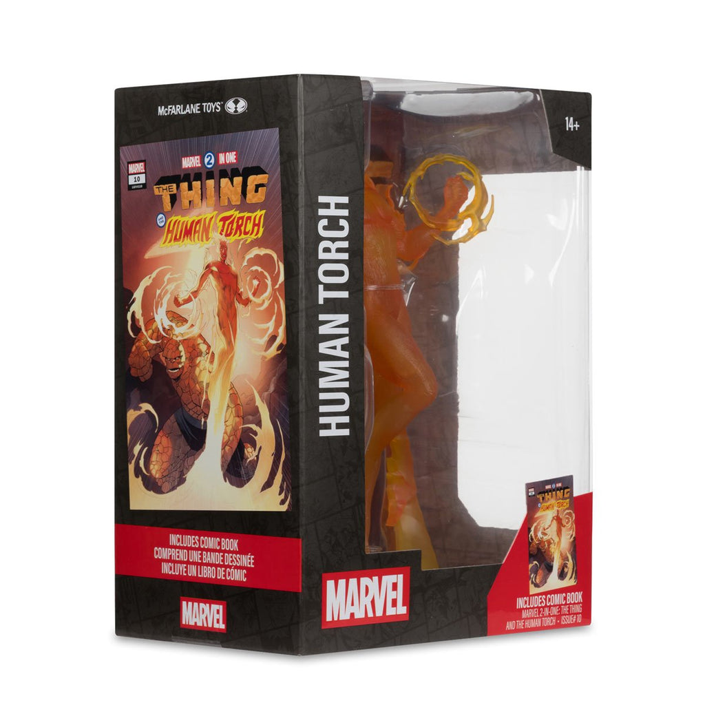Marvel Collection Wave 7 Human Torch Marvel 2-In-One: Thing & Human Torch #10 1:6 Scale Posed Figure with Scene & Comic