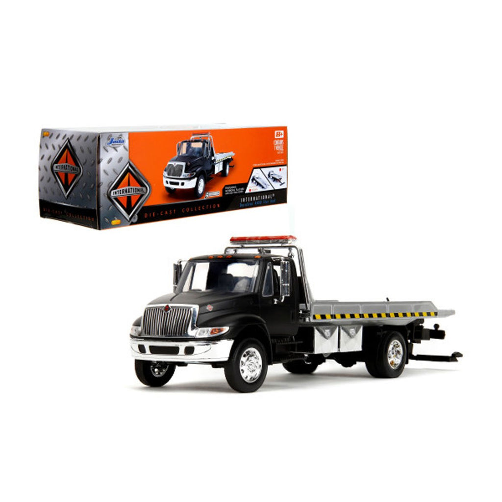 Just Trucks Durastar 4400 Flat Bed 1:24 Scale Die-Cast Metal Vehicle with Tire Rack