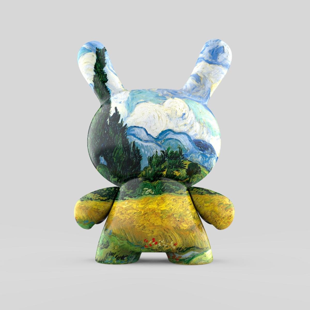 The Met Wheat Fields with Cypresses by Vincent Van Gogh 3-Inch Showpiece Dunny Vinyl Art Figure