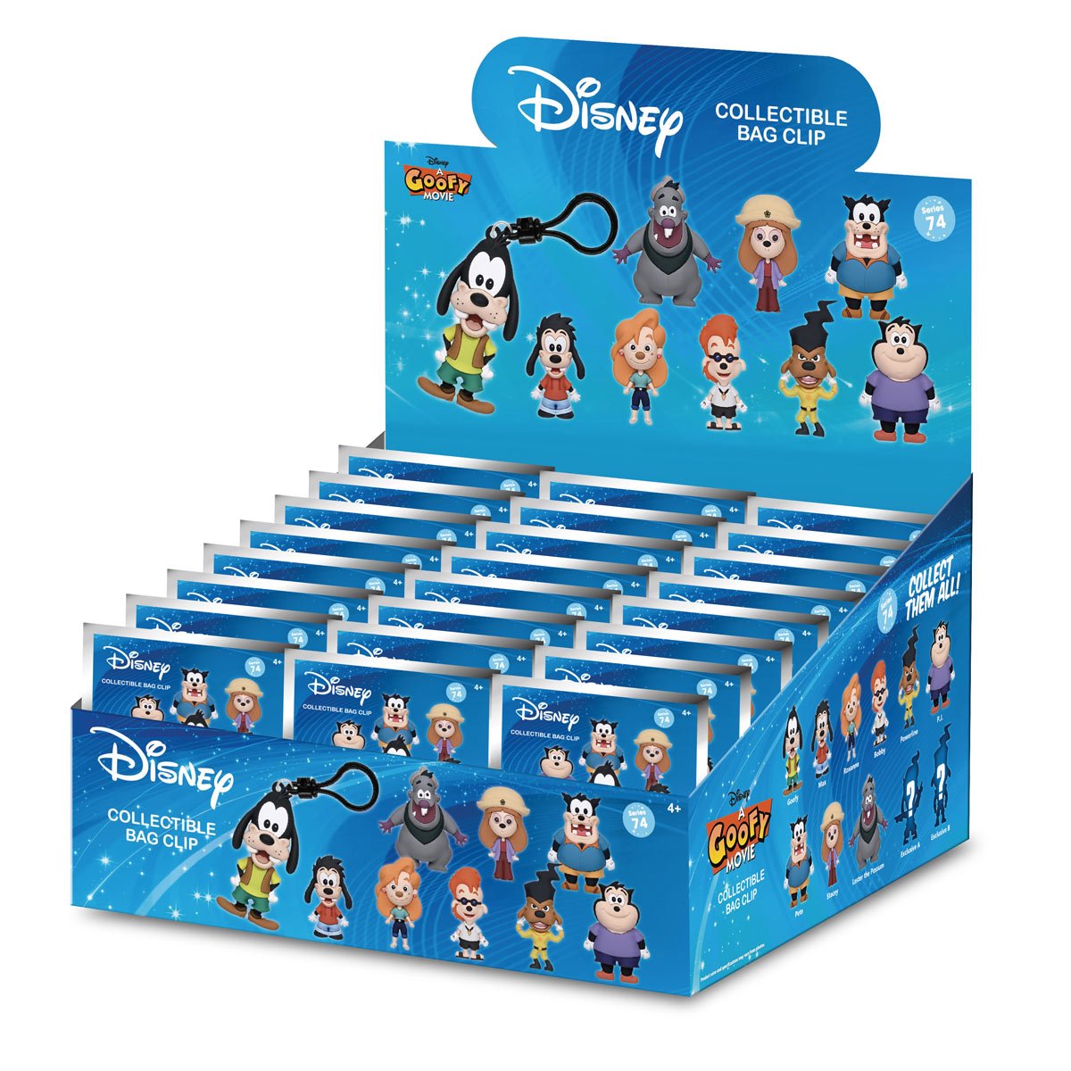 A Goofy Movie Series 74 3D Foam Bag Clip Random 6-Pack