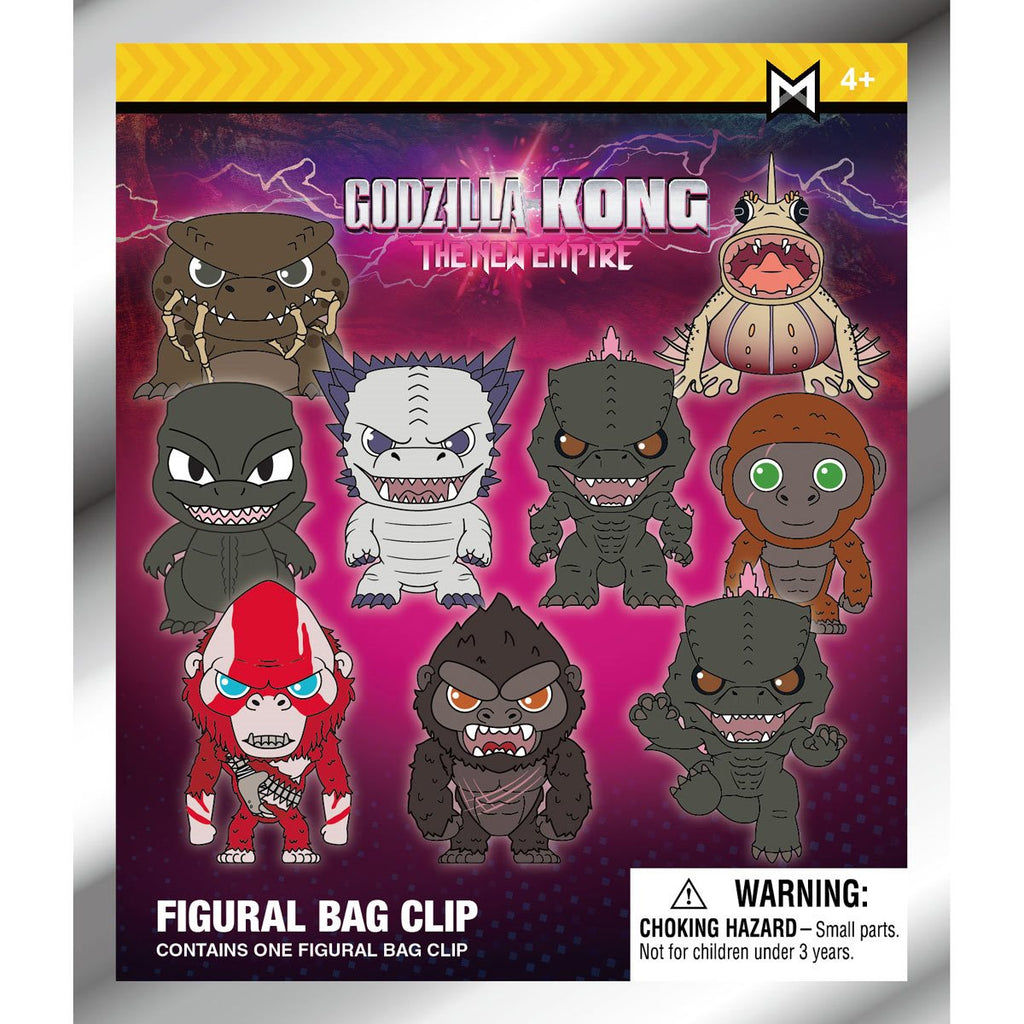 Godzilla x Kong: The New Empire 3D Foam Bag Clip Display Case of 24