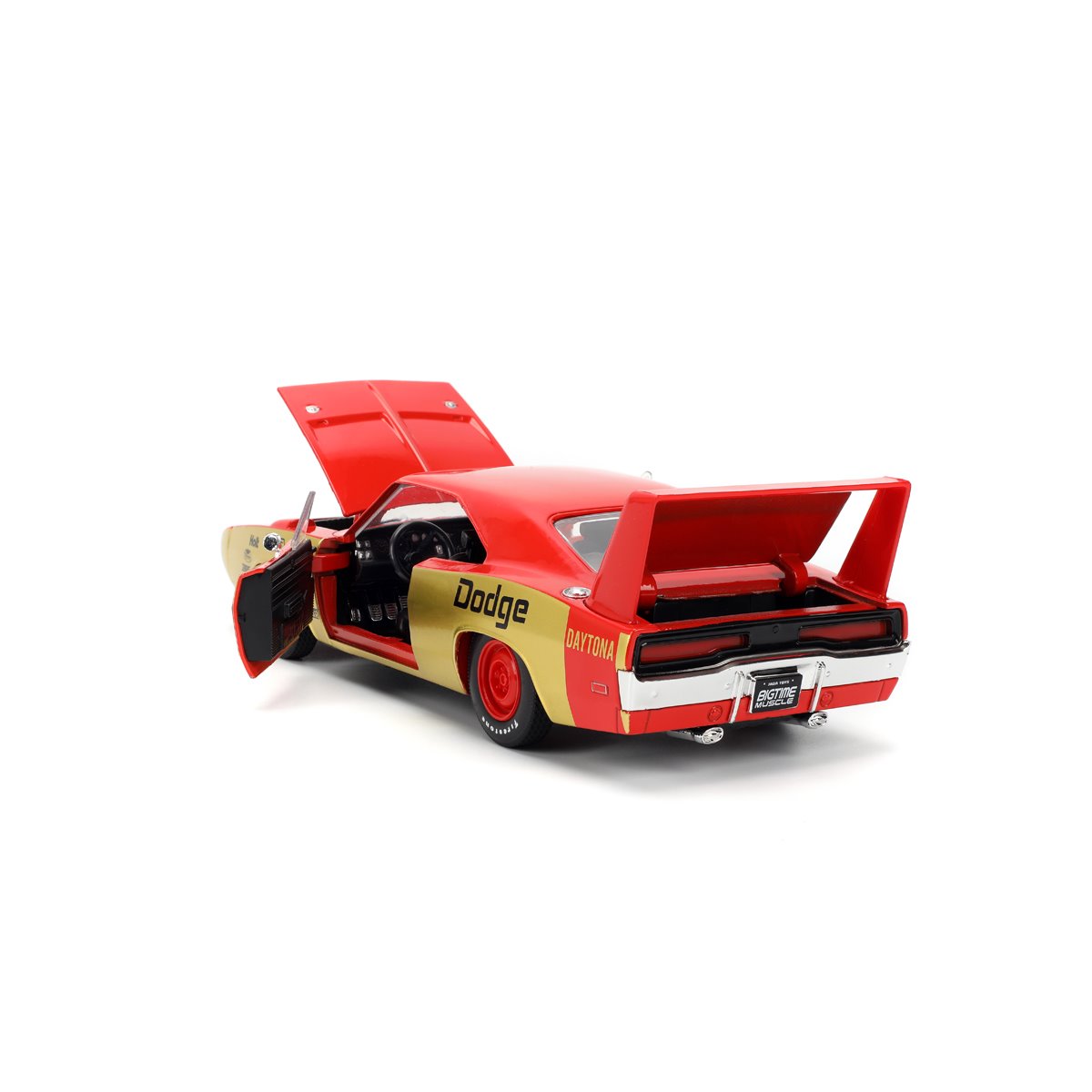 Bigtime Muscle 1969 Red Dodge Charger Daytona 1:24 Scale Die-Cast Metal Vehicle