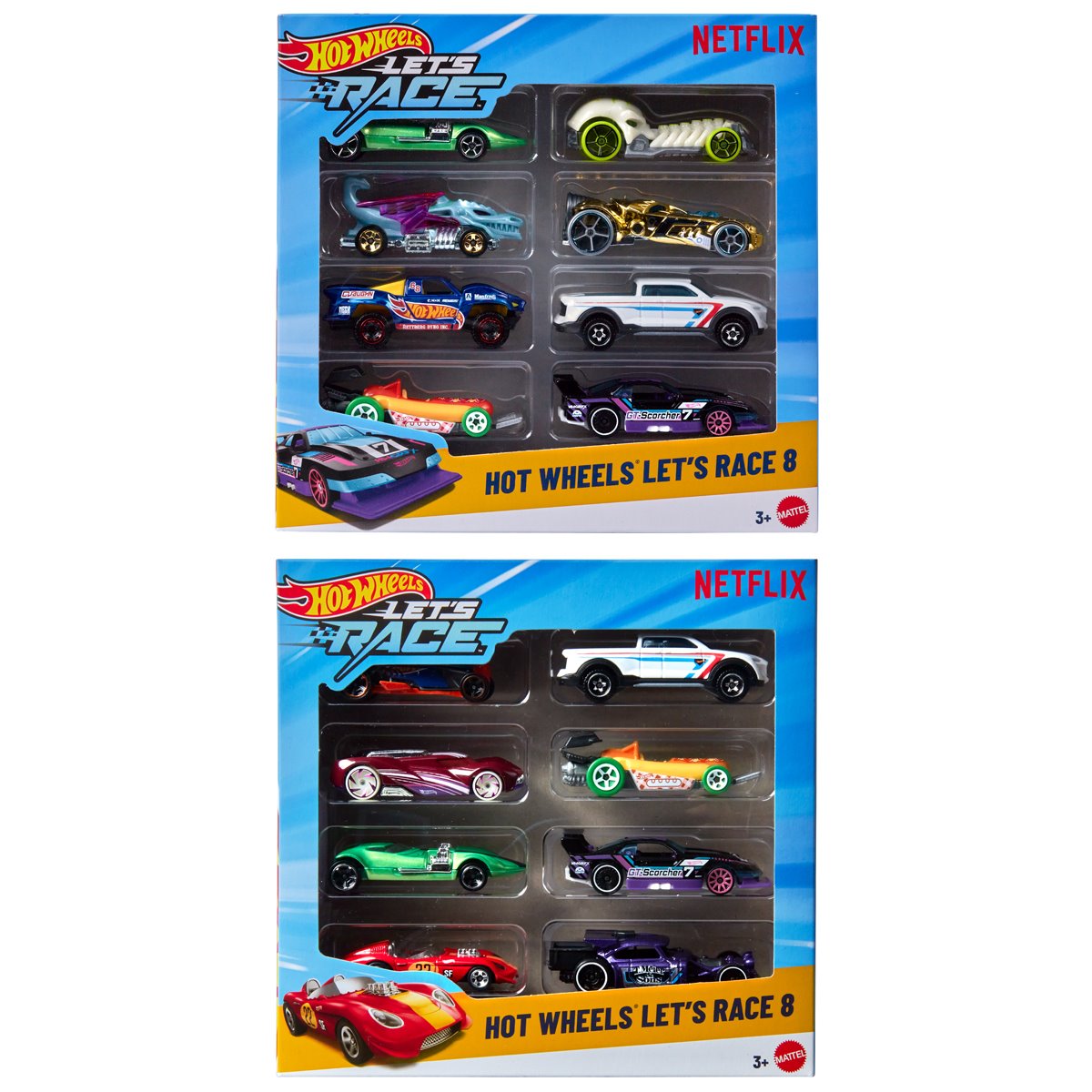 Hot Wheels Netflix Let's Race 8-Pack Case of 6
