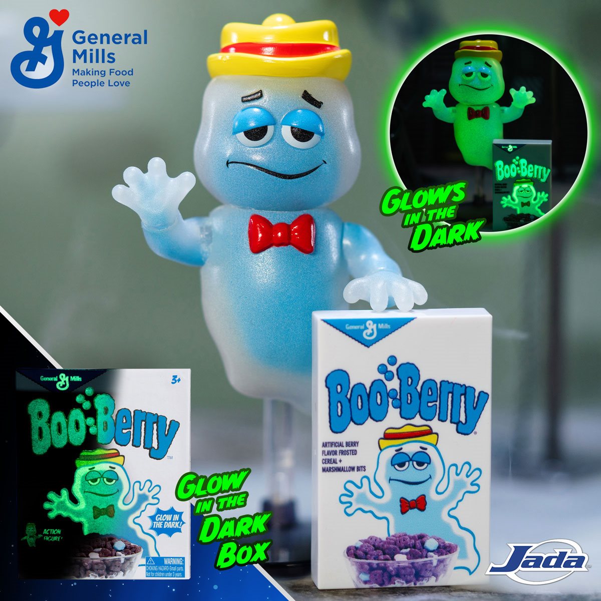 General Mills Boo Berry 6-Inch Scale Glow-in-the-Dark Action Figure