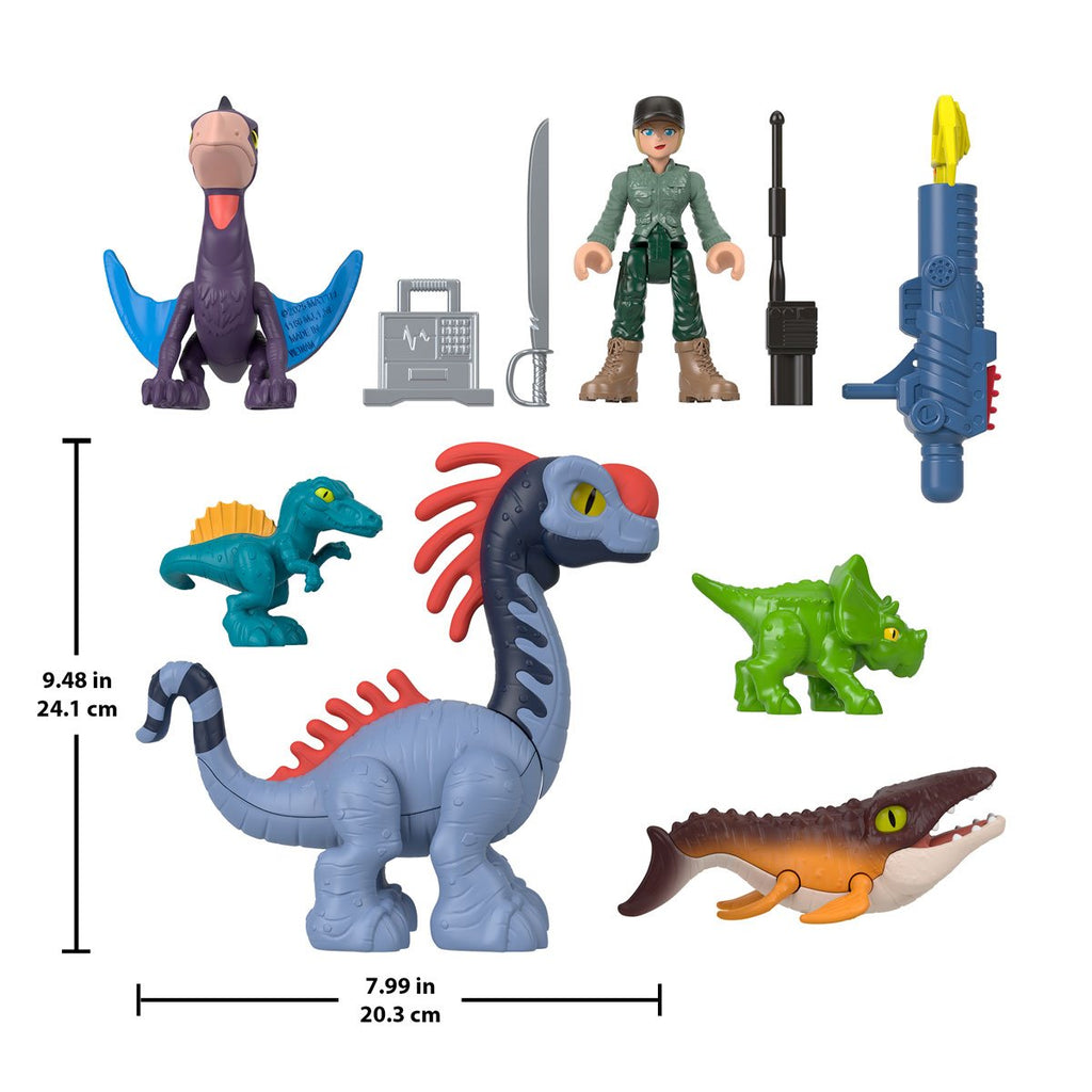 Jurassic World Imaginext Land Air Sea Action Figure Multipack