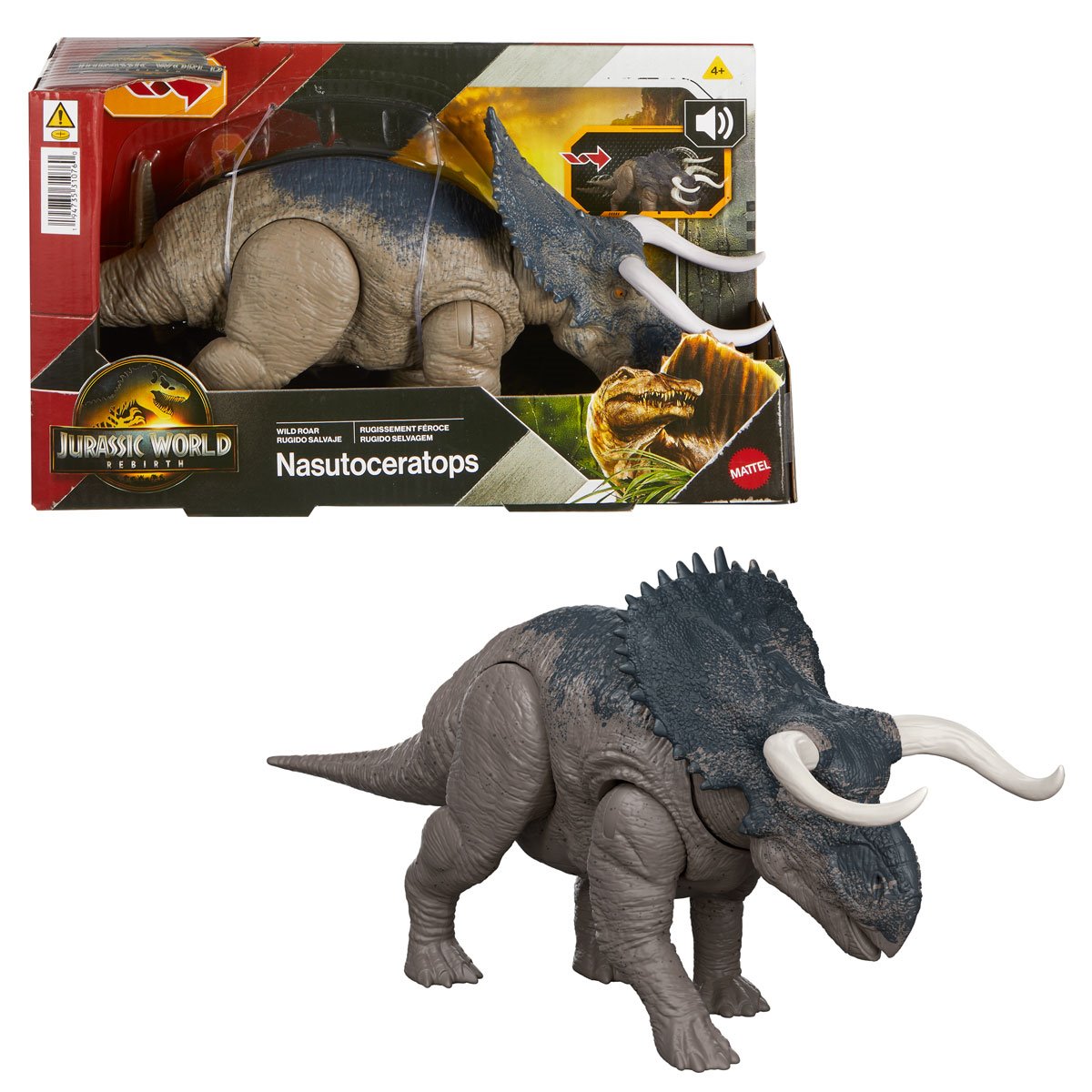 Jurassic World Wild Roar Nasutoceratops Action Figure