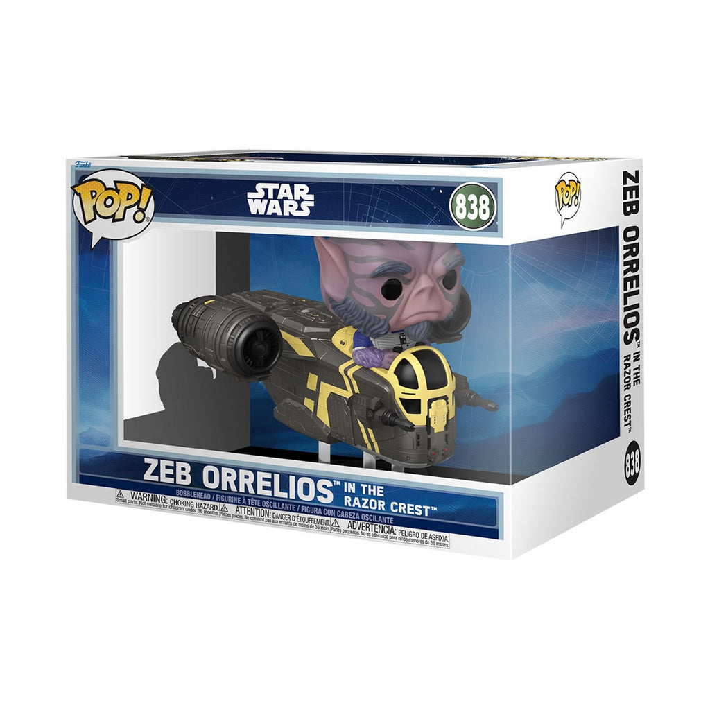 Star Wars: The Mandalorian and Grogu Zeb Orrelios in The Razor Crest Deluxe Funko Pop! Ride #838