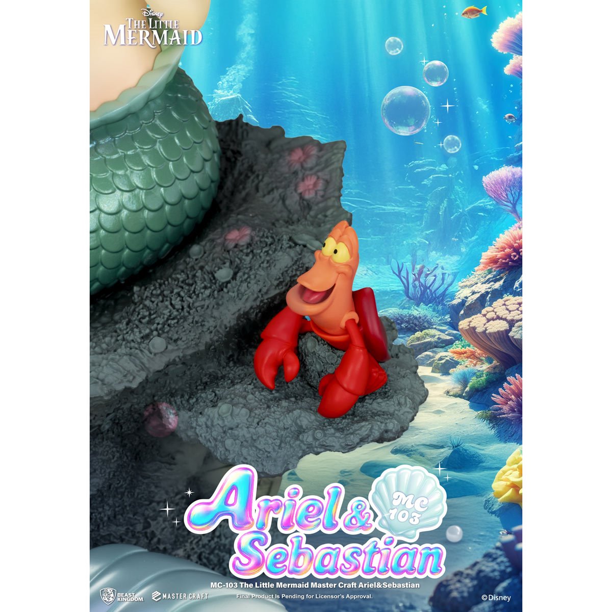 The Little Mermaid Master Craft Ariel and Sebastian Statue