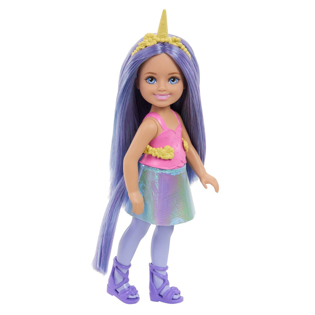 Barbie Chelsea Unicorn Doll with Purple Hair