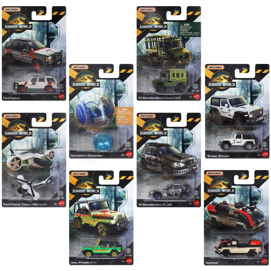 Matchbox Jurassic World Basic Singles 2026 Case of 24