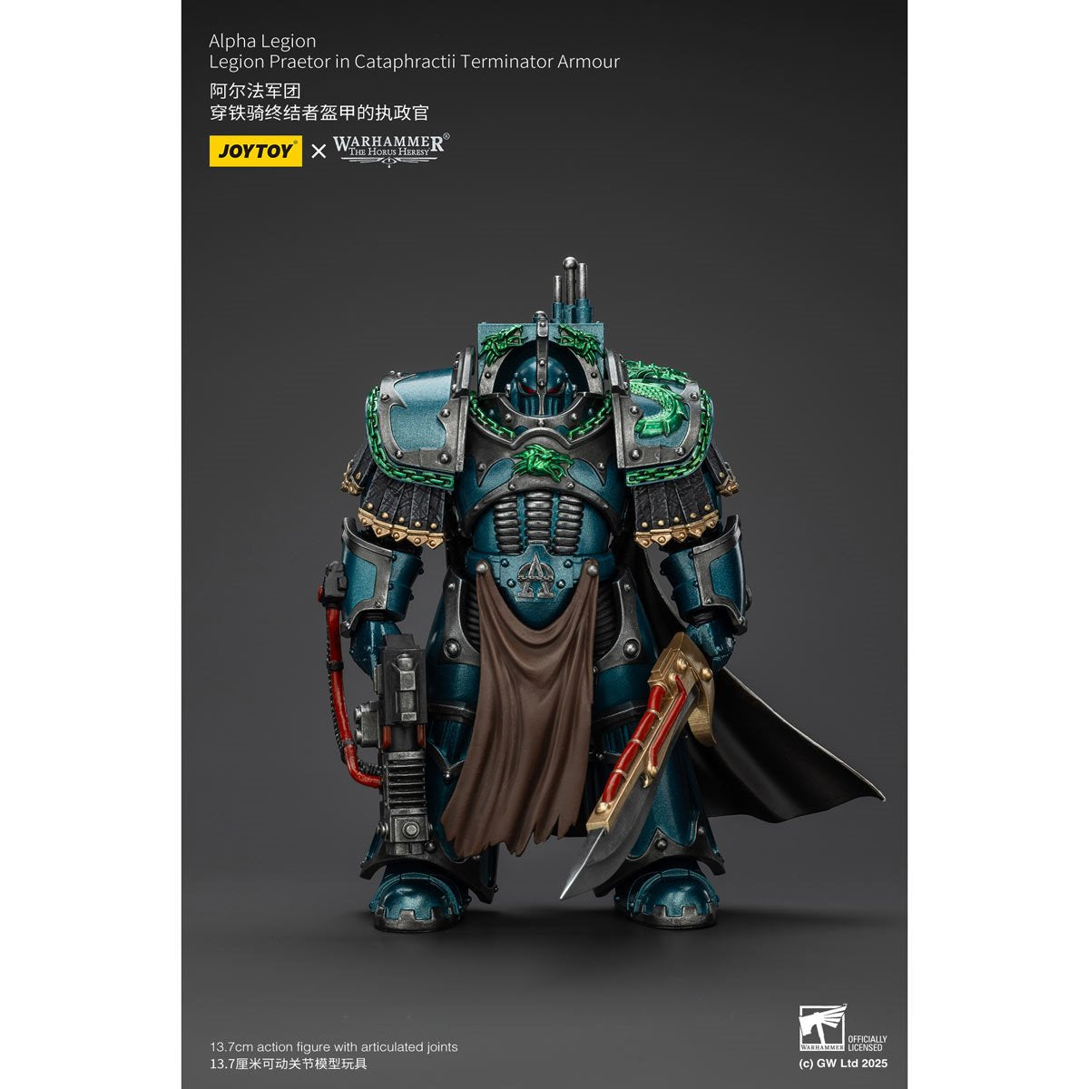 Joy Toy Warhammer The Horus Heresy Alpha Legion Legion Praetor Cataphractii Terminator Armor 1:18 Scale Action Figure