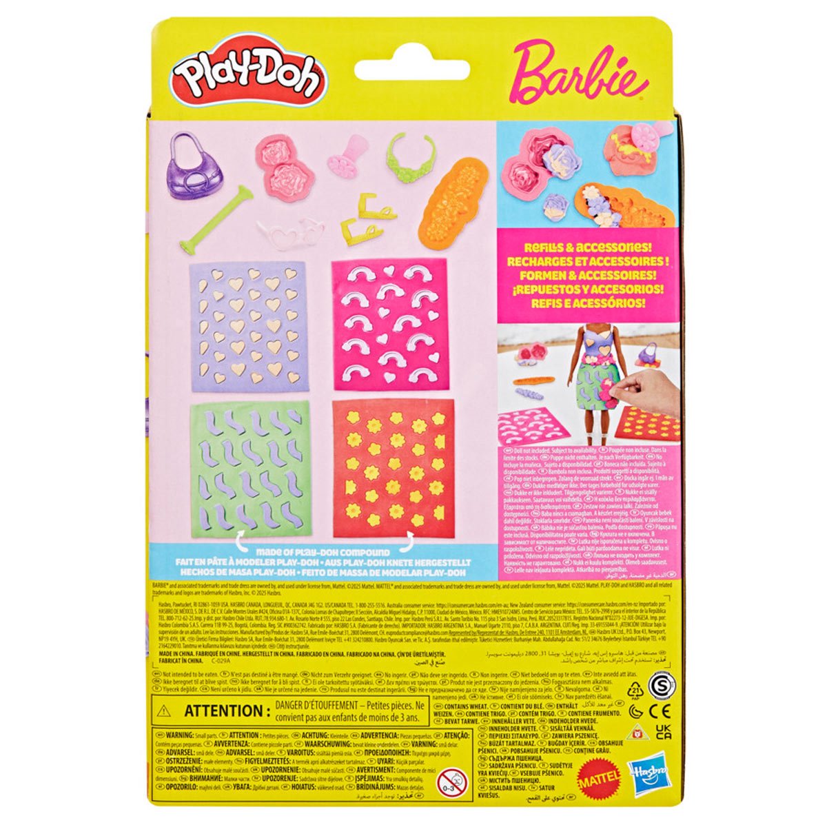 Play-Doh Barbie Designer Pattern Packs Wave 1 Set of 3