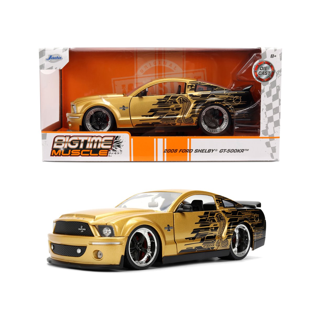 Bigtime Muscle 2008 Ford Shelby GT-500KR 1:24 Scale Die-Cast Metal Vehicle
