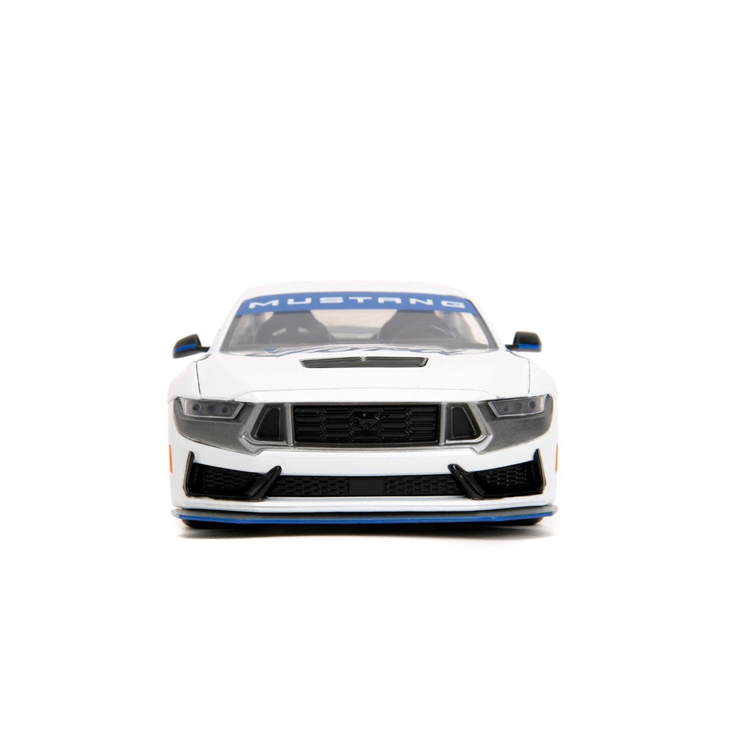 Bigtime Muscle 2024 Ford Mustang Dark Horse Glossy White 1:24 Scale Die-Cast Metal Vehicle