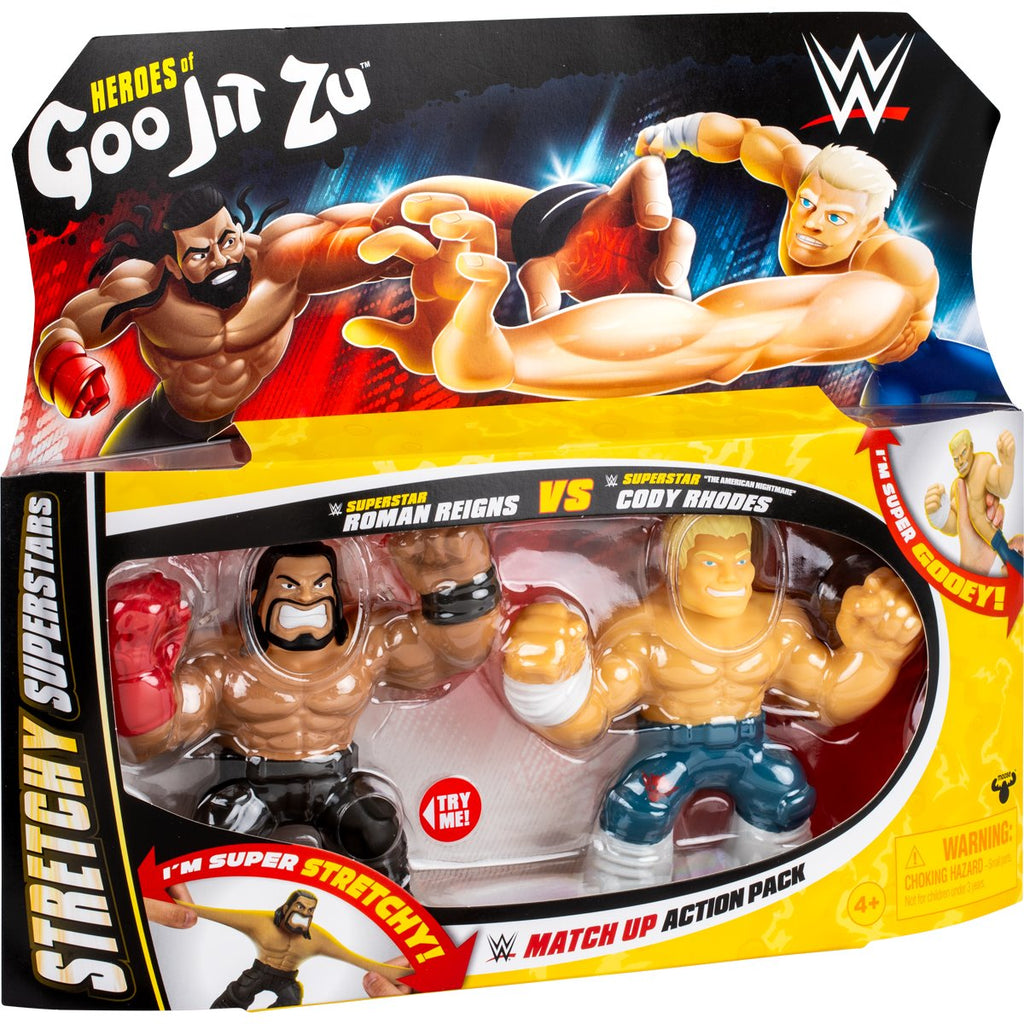 WWE Roman Reigns and Cody Rhodes Heroes of Goo Jit Zu Figure 2-Pack