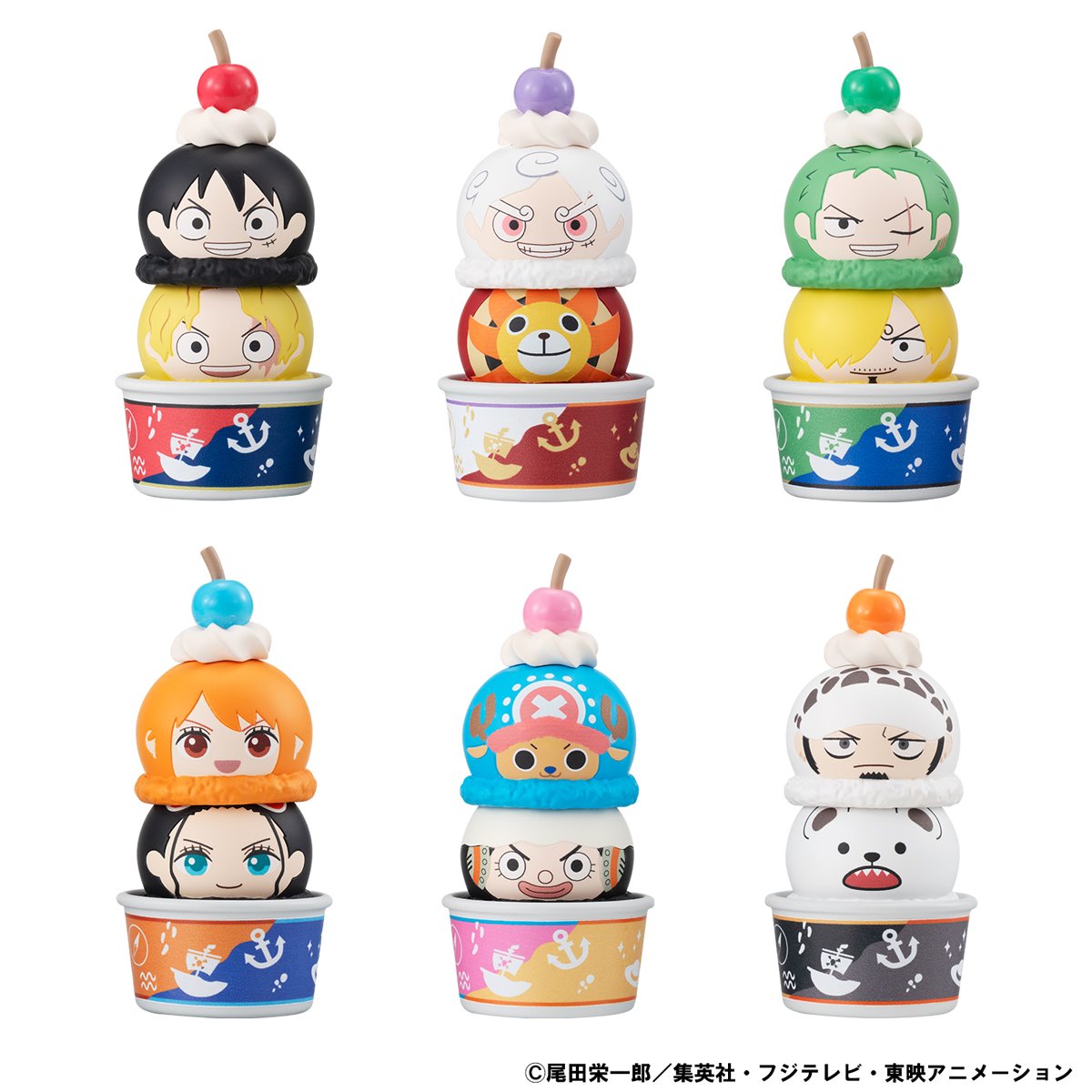 One Piece Stack Up and Change Tsumichen Mini-Figure Case of 6