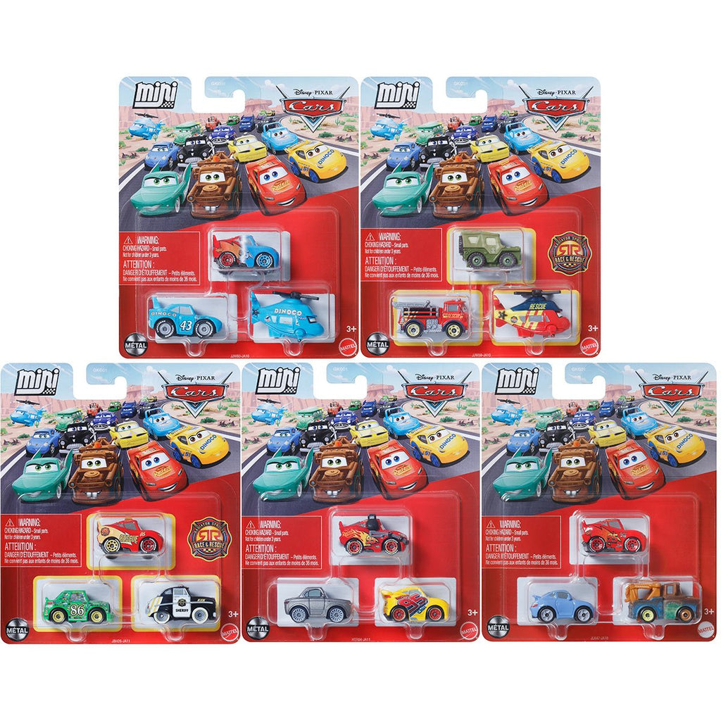 Cars Mini Racers 3-Pack 2026 Mix 2 Case of 6