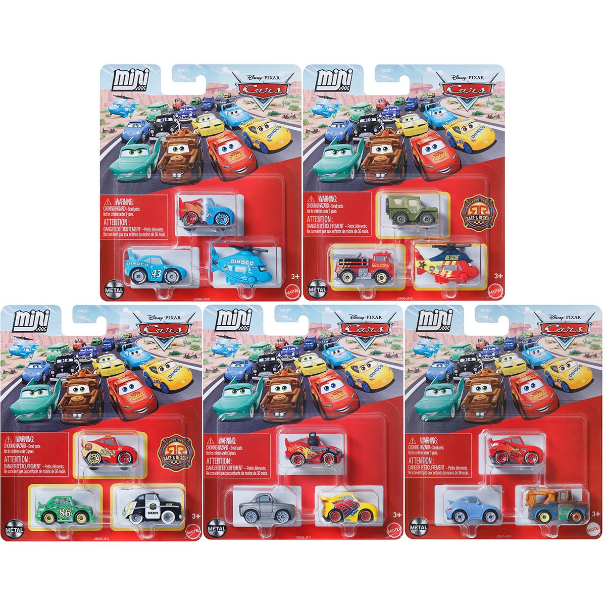 Cars Mini Racers 3-Pack 2026 Mix 2 Case of 6