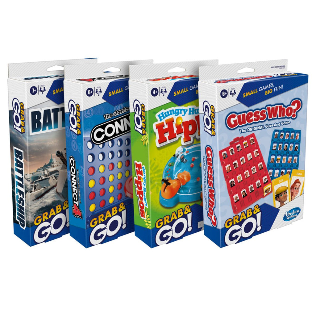 Hasbro Grab and Go! Bundle - 4 Pack of Travel Games