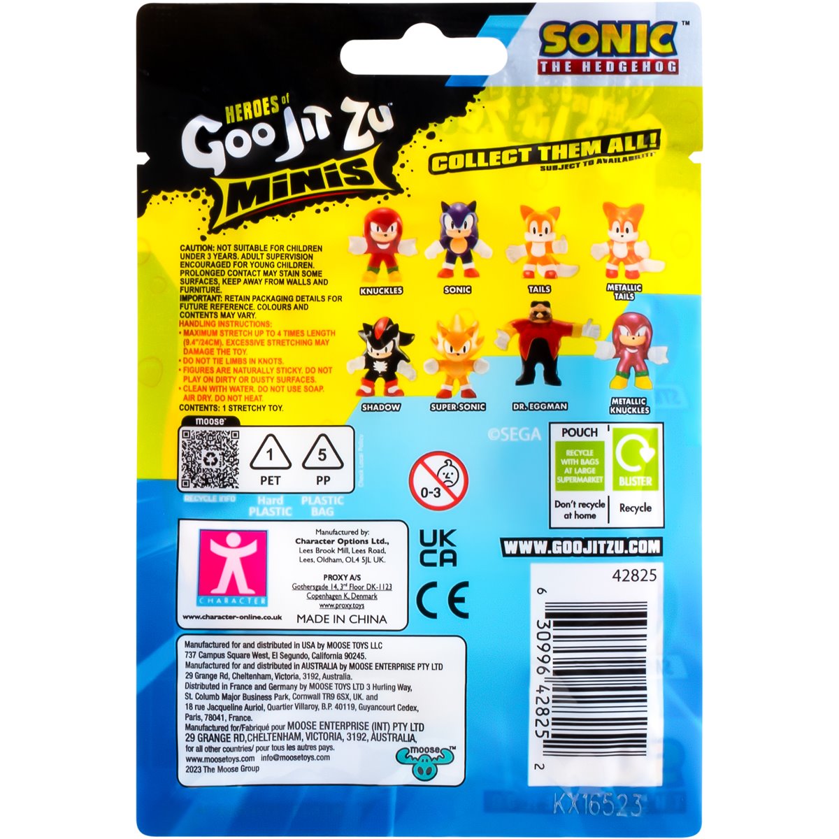 Sonic Series 3 Mini Heroes of Goo Jit Zu Figure Case of 12