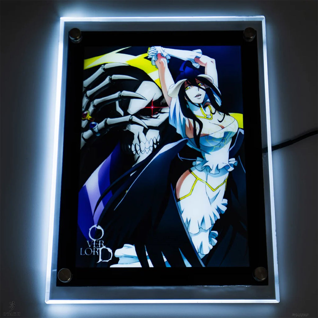 Overlord Albedo and Ains Ooal Gown LED Poster