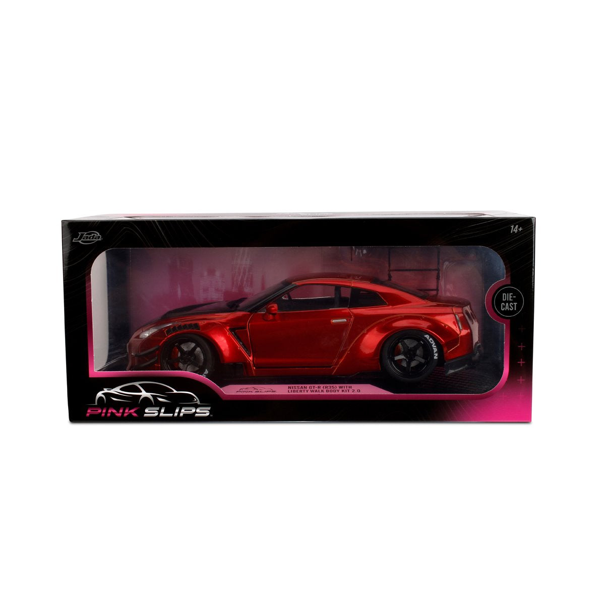Pink Slips Wave 5 Nissan GT-R R35 with Liberty Walk Body Kit 2.0 1:18 Scale Die-Cast Metal Vehicle