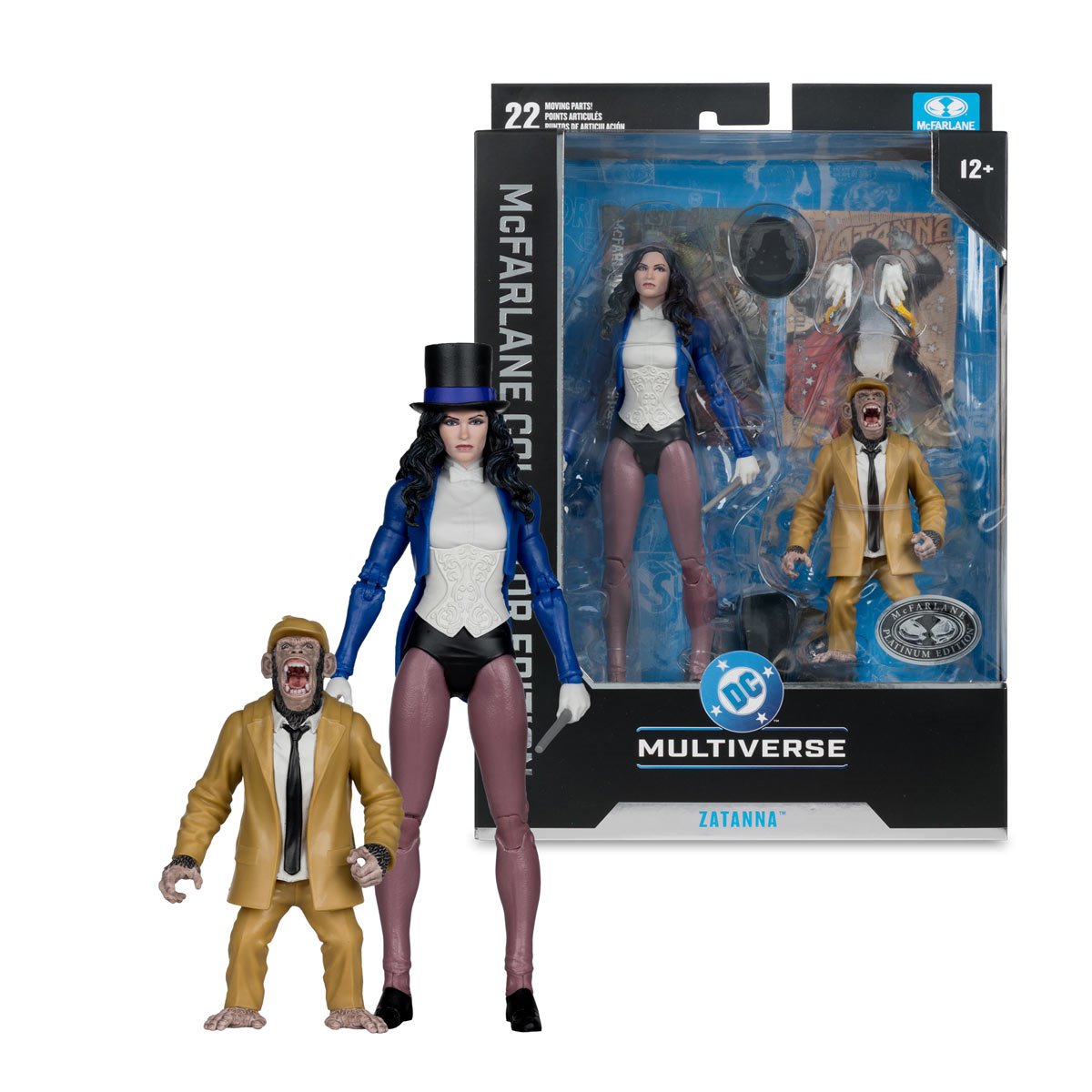 DC McFarlane Collector Edition Wave 13 Zatanna with Detective Chimp DC Classic #53 7-Inch Scale Action Figure