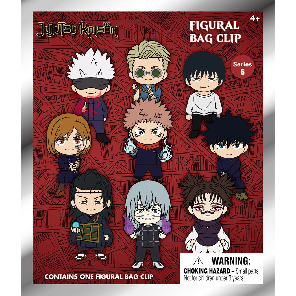 Jujutsu Kaisen Series 6 3D Foam Bag Clip Random 6-Pack