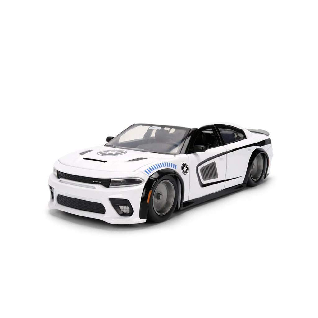 Hollywood Rides Star Wars 2021 Dodge Charger SRT Hellcat 1:24 Scale Die-Cast Metal Vehicle with Stormtrooper Figure