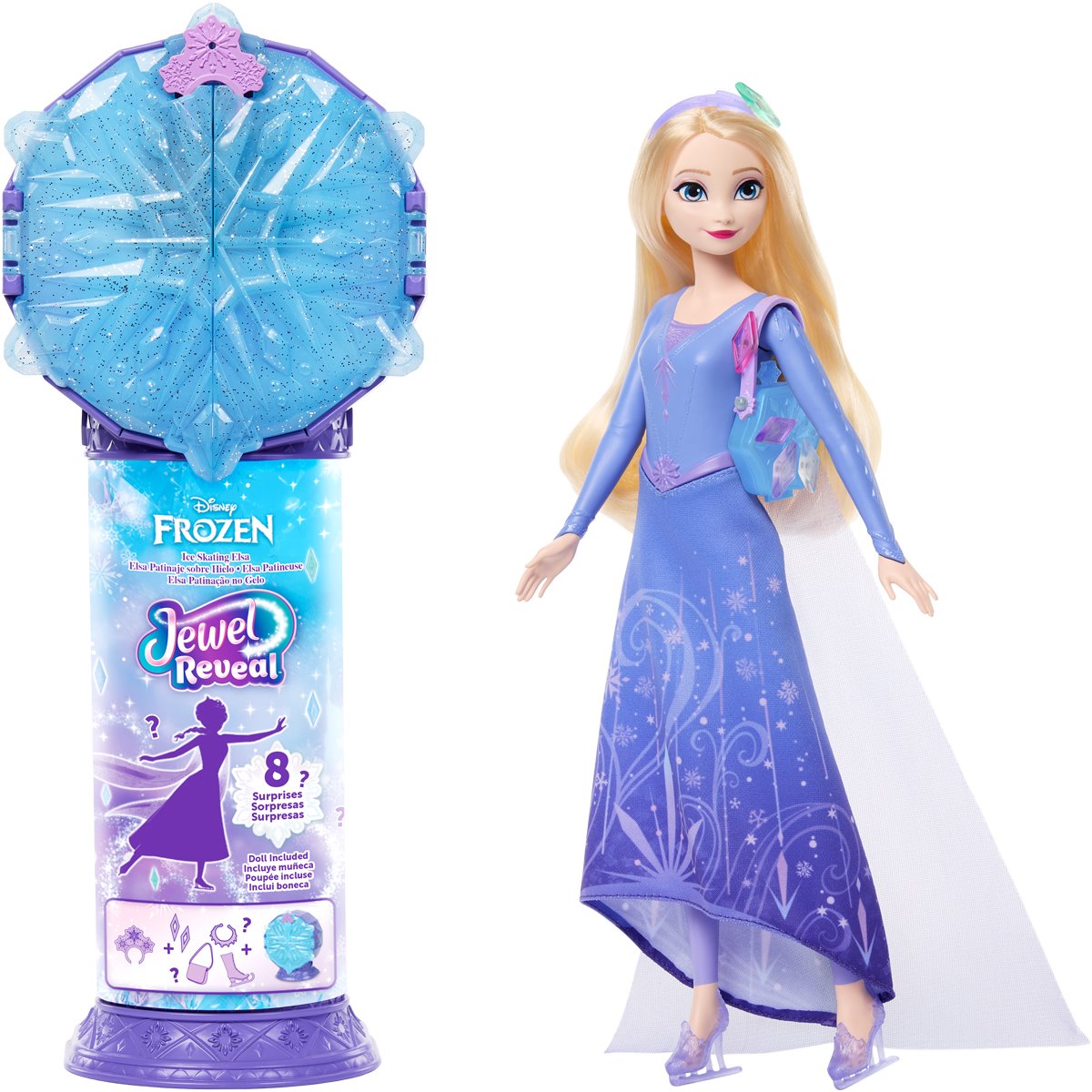 Disney Frozen Jewel Reveal Ice Elsa Skating Fashion Doll