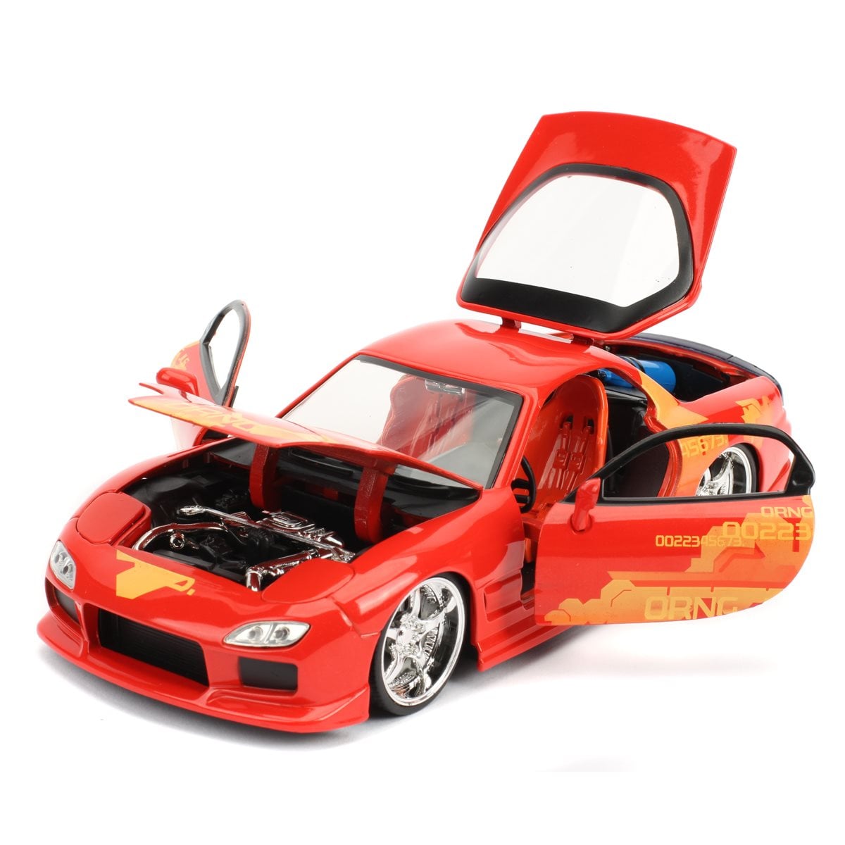 Fast and Furious Orange Julius's Mazda RX-7 1:24 Scale Die-Cast Metal Vehicle