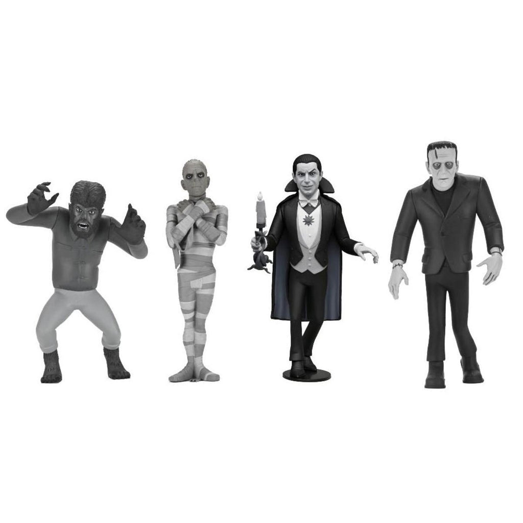 Toony Terrors Series 10 Silver Screen Edition 6-Inch Scale Action Figure Set of 4