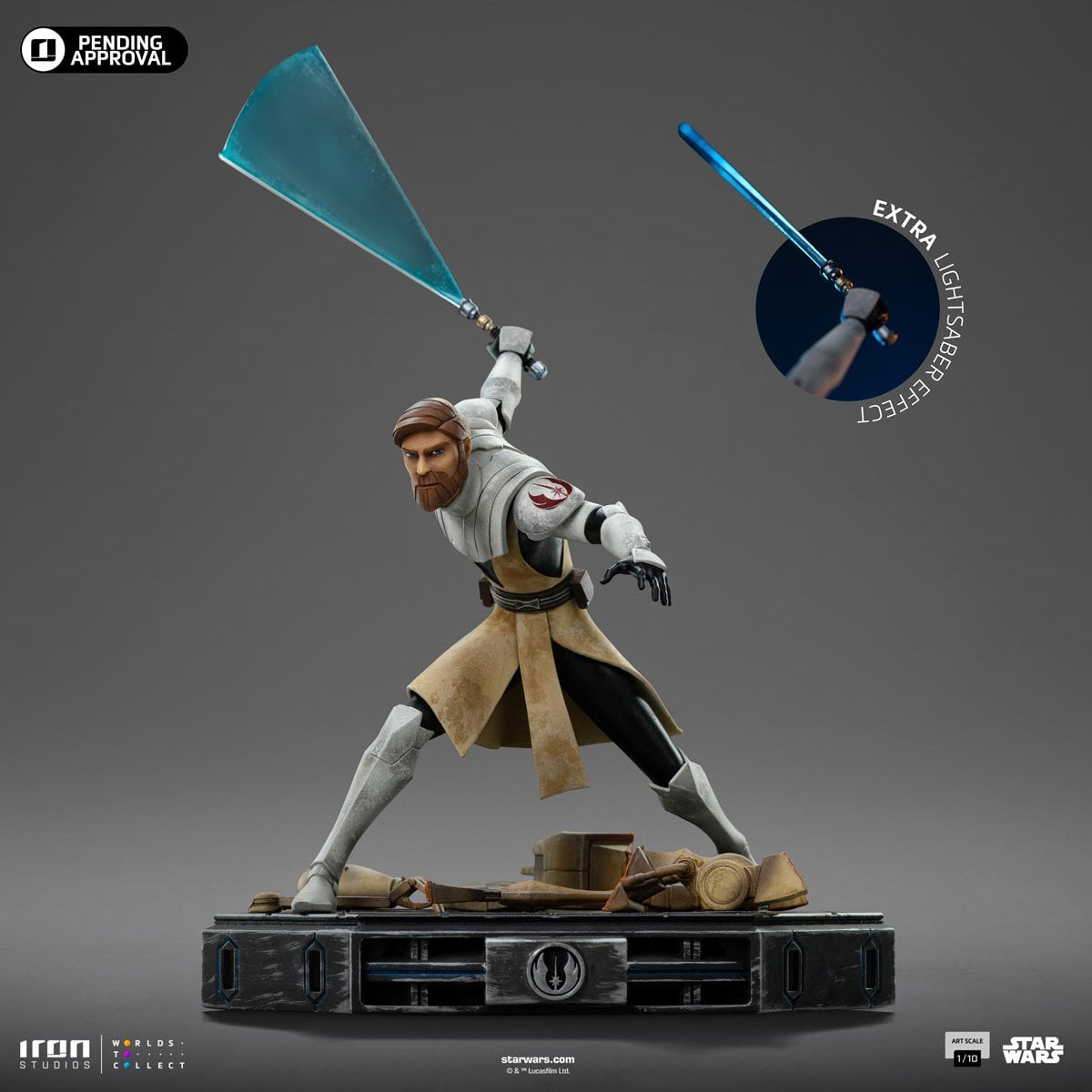 Star Wars: The Clone Wars Obi-Wan Kenobi 1:10 Art Scale Limited Edition Statue
